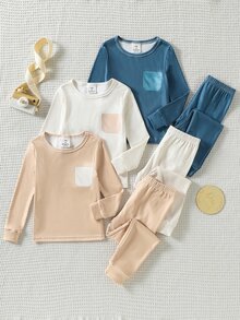 6PCS Young Boys Pajamas - Multicolor - View 3