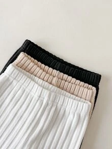 SHEIN Vintaside Kids 2件組幼兒男嬰上衣褲子套裝 可愛卡其色白色灰色 羅紋熊貼布 長袖圓領 常規休閒款 秋季聖誕節假期穿搭 - 彩色 - 查看 6