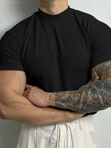 Gym Rark 男士短袖圓領休閒日常運動純色T恤 - 彩色 - 查看 6