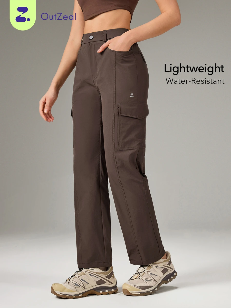 OutZeal Women Outdoor Pants Hiking Camping Water-Resistant Multi Pocket Outdoor Bottoms - Brown - View 1