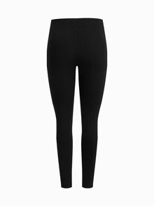 Modmama Maternity Solid Color Minimalist Fitted Leggings - Black - View 2