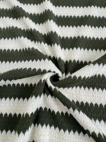 Easowa Women's Striped Casual Daily Summer Mini Dress - Green - View 6