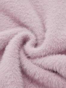 Balvessa Women's Solid Color Casual Versatile Daily Wear Long Sleeve Sweater - Pink - View 6
