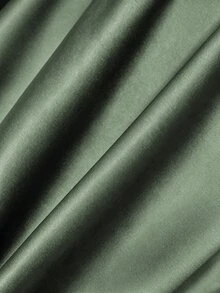 GlowEve CURVE Plus Size Elegant Party Style Ruffle V-Neck Cinched Waist Dress - Green - View 5