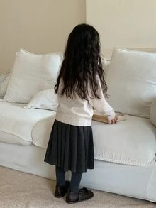 DAZY سروال داخلي مطوي بلون موحد للرضع، على الطراز الكوري - رمادي - مشاهدة 5