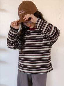 Dazy Kids Tween Girl Striped Casual Daily Long Sleeve T-Shirt - Multicolor - View 5
