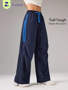 OutZeal Celana Olahraga Wanita untuk Gym, Latihan, Tahan Air, Ringan, Potongan Lurus - Navy Blue - View 1