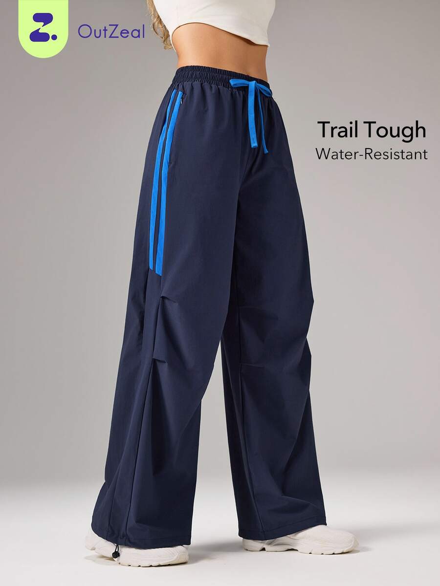 OutZeal Celana Olahraga Wanita untuk Gym, Latihan, Tahan Air, Ringan, Potongan Lurus - Navy Blue - View 1