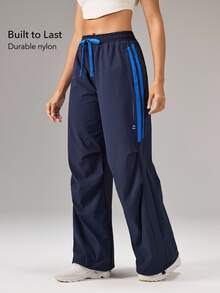 OutZeal Celana Olahraga Wanita untuk Gym, Latihan, Tahan Air, Ringan, Potongan Lurus - Navy Blue - View 3