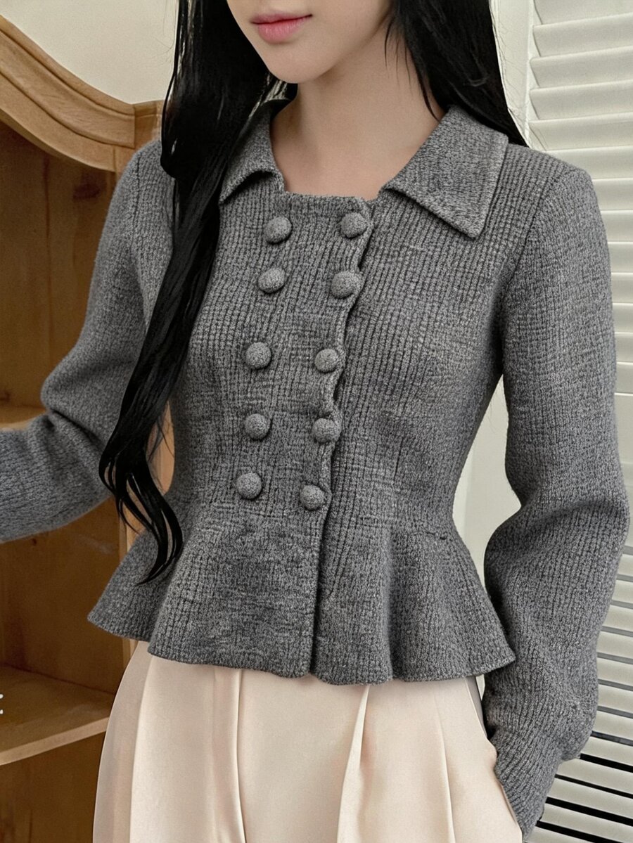 DAZY Women Cardigans - Dark Grey - View 1