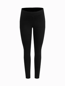 Modmama Maternity Solid Color Minimalist Fitted Leggings - Black - View 6