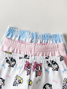 THE POWERPUFF GIRLS X SHEIN 3件組女嬰下身褲 - 彩色 - 查看 4