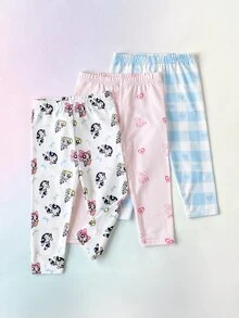 THE POWERPUFF GIRLS X SHEIN 3件組女嬰下身褲 - 彩色 - 查看 1