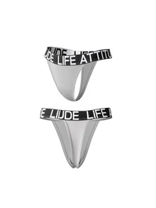Rest Era 3pcs Multi-Color Assorted Women's Thong Panties - Multicolor - View 3