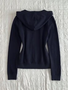 IslaSuriya Women's White Ink Hooded Slim Fit Sweatshirt Jacket With Letter Print Pattern, Suitable For Dating, Vacation, Party, Daily Outings, Gatherings, Outdoor Activities - Multicolor - View 2