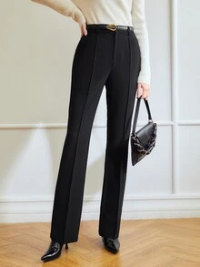 MOTF Petite WOMEN SUIT PANTS - Black - View 1