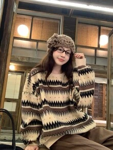 DAZY 女款圓領抓絨長袖運動衫，秋冬款 - 彩色 - 查看 7