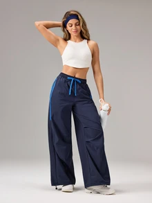 OutZeal Celana Olahraga Wanita untuk Gym, Latihan, Tahan Air, Ringan, Potongan Lurus - Navy Blue - View 6