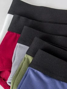 Manfinity Underwear&Sleepwear Basics [Random Color]5pcs Men's Briefs - Multicolor - View 4