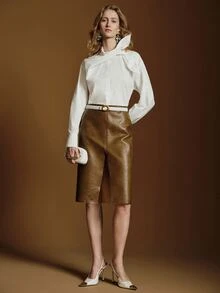 Anewsta Essential Autumn/Winter New High-Quality Standard Size Women's Blouse, Design-Focused Bowknot Ribbon Shirt, Stand Collar Loose Fit Slimming Commuter Versatile Long Sleeve Top - White - View 5