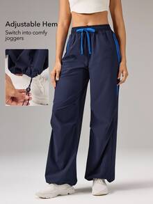 OutZeal Celana Olahraga Wanita untuk Gym, Latihan, Tahan Air, Ringan, Potongan Lurus - Navy Blue - View 2