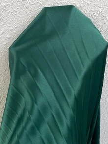 BrightlyHer Plus Size Women's Round Neck Dark Green Long Sleeve Party Wedding Formal Dress Autumn Elegant - Navy Blue - View 7