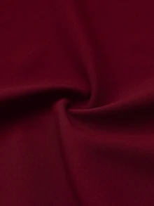Maweii Women's Plus Size Vacation Ruched Waist Patchwork High Waist Wide Leg Pants Fall - Burgundy - View 7