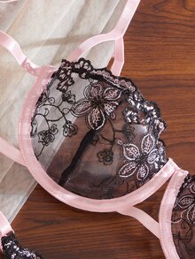 Divavoom 浪漫刺繡女款內衣 性感胸罩與丁字褲兩件組 - 彩色 - 查看 7