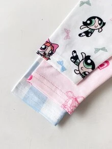 THE POWERPUFF GIRLS X SHEIN 3件組女嬰下身褲 - 彩色 - 查看 3