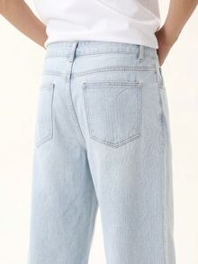 QuarKem Men's Street Style Casual Blue Denim Jeans - Light Wash - View 8