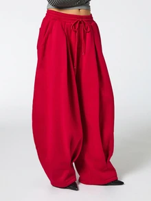 COUREZ TWIST SEAM JOGGER WITH FRONT PLEATS - Burgundy - View 7