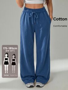 SHEIN Tall 女士長褲 - 藍色 - 查看 4