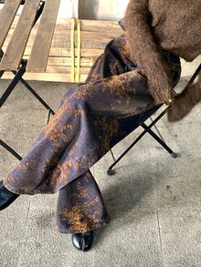 DAZY Tween Girl) Jacquard Loose Straight Leg Casual Washed Denim Pants Autumn/Winter Everyday Jeans - Blue - View 5