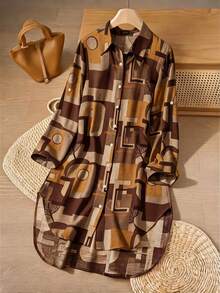 Rusticease Women Short Dresses Casual Dresses For Woman - Brown - View 3
