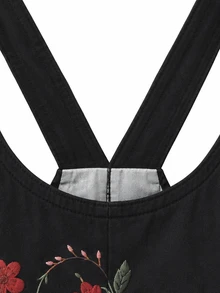 GlowEve CURVE Jumpsuit Wanita Ukuran Besar Kasual Motif Bohemian, Cocok untuk Liburan Musim Semi/Panas dan Pemakaian Sehari-hari - Hitam - View 3