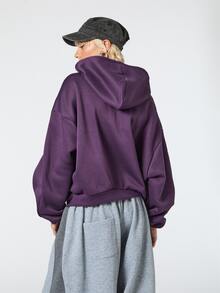 COUREZ Women Sweatshirts & Hoodies - Purple - View 3