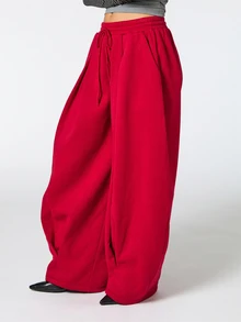 COUREZ TWIST SEAM JOGGER WITH FRONT PLEATS - Burgundy - View 6