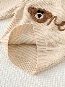 Cozy Pixies Kids Young Boys Autumn Winter Sweater Co-Ords - Apricot - View 9