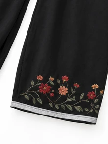 GlowEve CURVE Jumpsuit Wanita Ukuran Besar Kasual Motif Bohemian, Cocok untuk Liburan Musim Semi/Panas dan Pemakaian Sehari-hari - Hitam - View 4