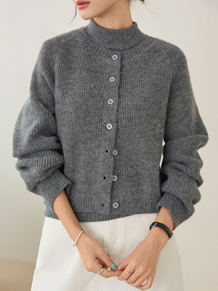 Dazy-Less Conjunto de 2 piezas de suéter para mujer - Gris - Ver 1