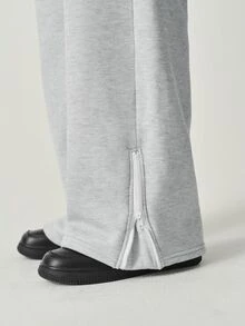 STYNVO Men's Fashionable Waist Print Design Drawstring Sweatpants - Grey - View 4