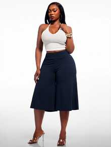 SHEIN SXY Plus Size Pants - Navy Blue - View 5
