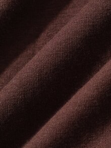 FRIFUL 素色拼接透視波點網布寬鬆休閒百搭T恤 - 棕色 - 查看 8