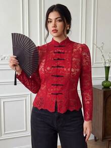 EastFlair Plus Size Women Tops - Red - View 1