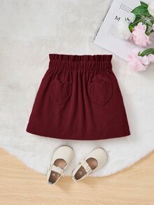 SHEIN Kids Young Girls Skirts - Red - View 1