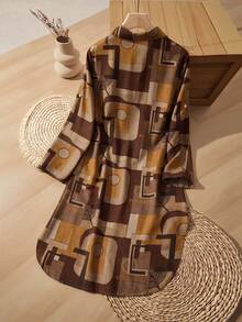 Rusticease Women Short Dresses Casual Dresses For Woman - Brown - View 2