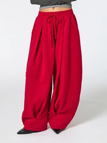 COUREZ TWIST SEAM JOGGER WITH FRONT PLEATS - Burgundy - View 5