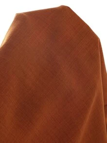 Holdful Holdful Orange V-Neck Long Sleeve Ruffle Hem Casual Blouse For Women - Redwood - View 4