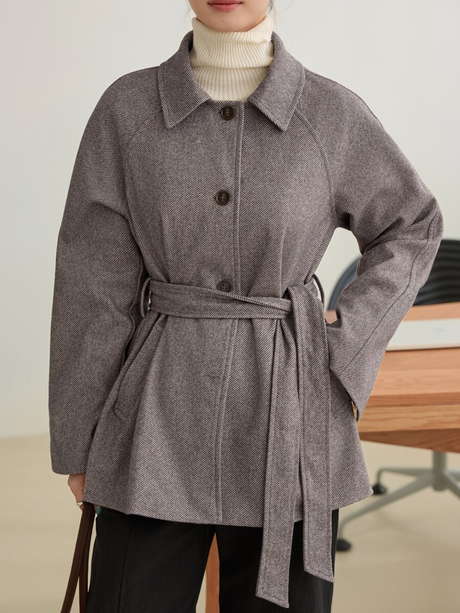 Dazy-Less Women Overcoats - Brown - View 1