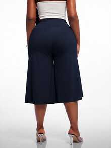 SHEIN SXY Plus Size Pants - Navy Blue - View 6